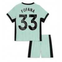Camisa de time de futebol Chelsea Wesley Fofana #33 Replicas 3º Equipamento Infantil 2023-24 Manga Curta (+ Calças curtas)